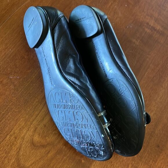 AGL Black Patent, Leather & Bronze Flats - 37 - Picture 4 of 7